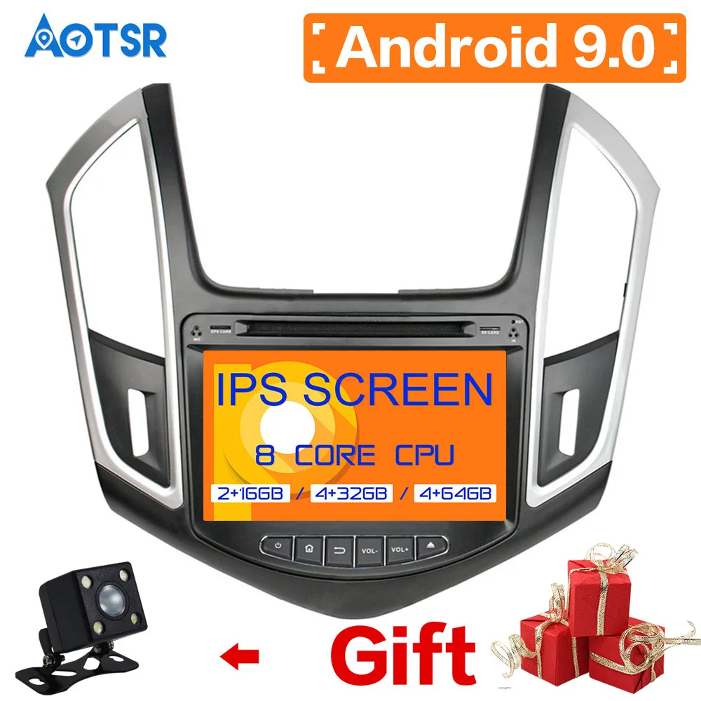 DSP IPS Android 9 0 ROM 64 RAM4 GB Автомобильный gps навигатор для Chevrolet CRUZE 2012-2015 головное