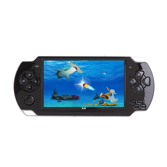 TSINGO X6 портативный игровой плеер 4,3 дюймов 8 ГБ портативный MP4 видео игровая консоль камера электронная книга Встроенный Бесплатный 10000 игр ТВ выход - Цвет: Черный