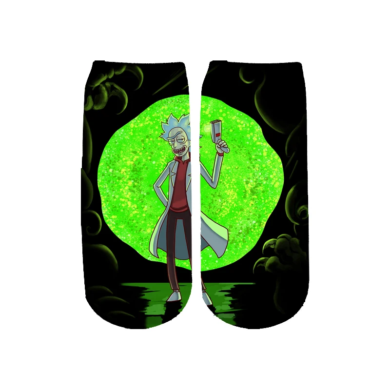Новейшие Rick and Morty 3D печатных мультфильм милые короткие носки для мужчин женщин harajuku корейские носки RS-002
