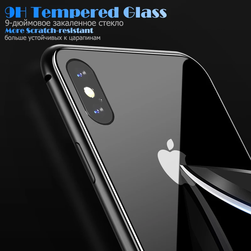 Магнитный чехол HOT2019 для iPhone XR XS MAX X 8 Plus 7 + металлические чехлы из закаленного