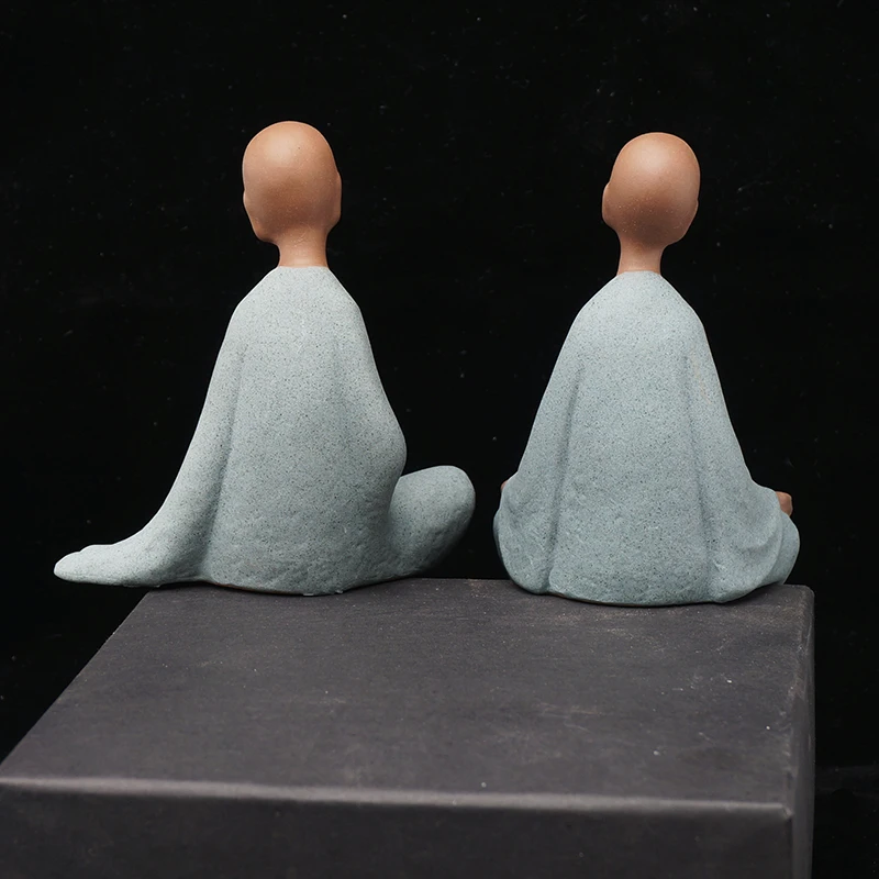 Статуи Будды керамические маленькие фигурки монаха чайника фиолетовый песок