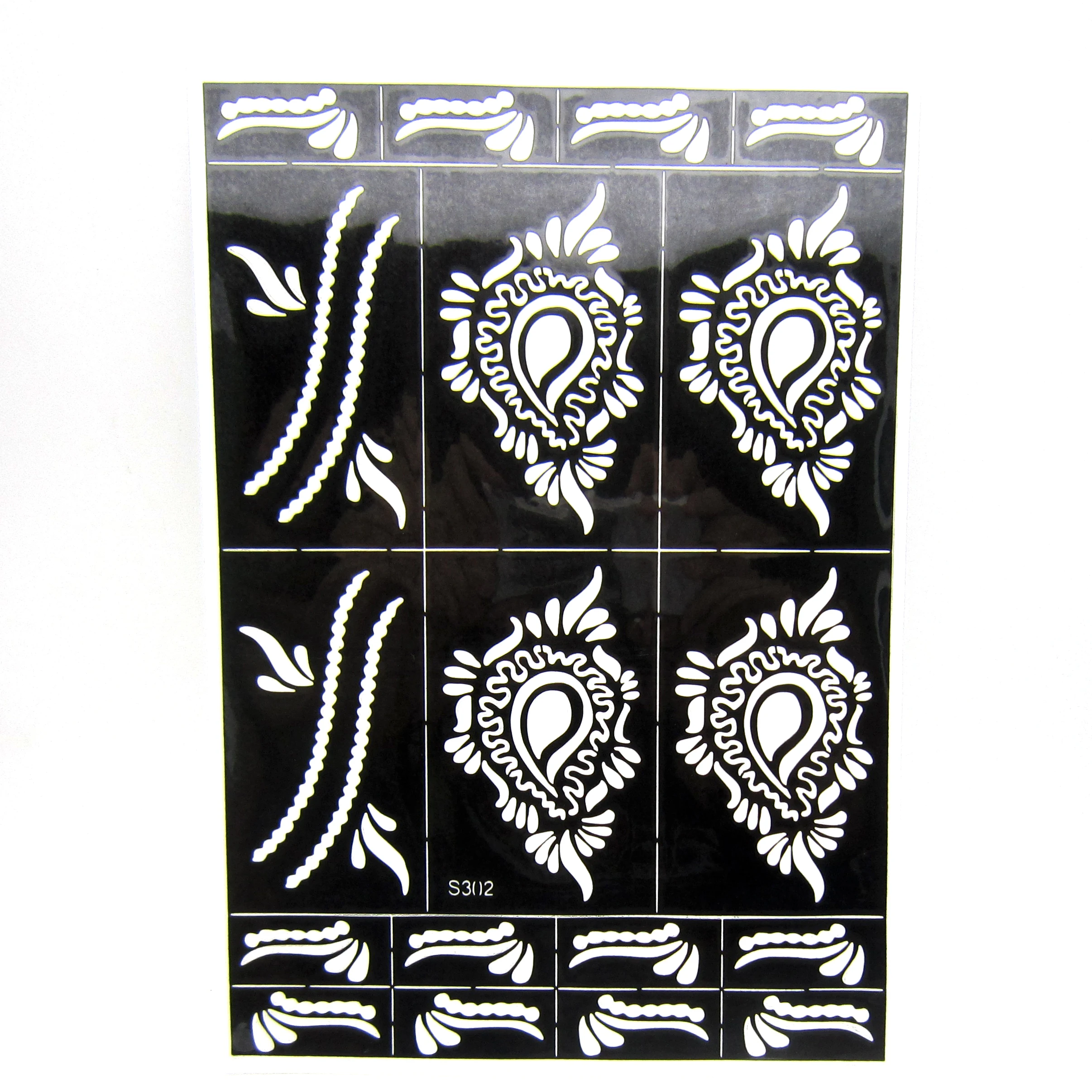 6 шт. трафареты для татуировки ног 24x16 5 см|tattoo stencil|henna tattoo stencilstattoo airbrush stencil |