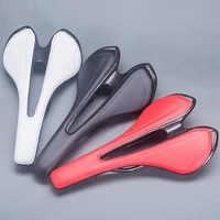 super light weight 125g bicycle saddle carbon fiber toupe leather cushion cycling parts redblackwhite
