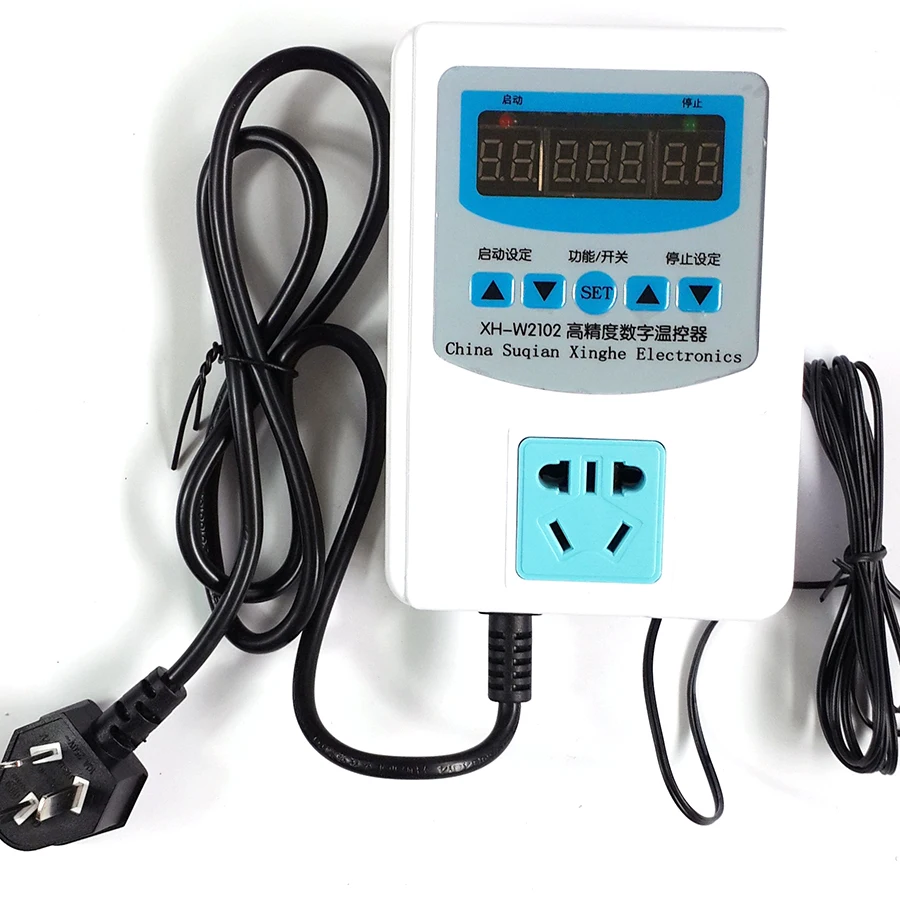 Microcomputer Controlled High Accuracy Thermostat 3 display window with timing function socket included with plug for home use
