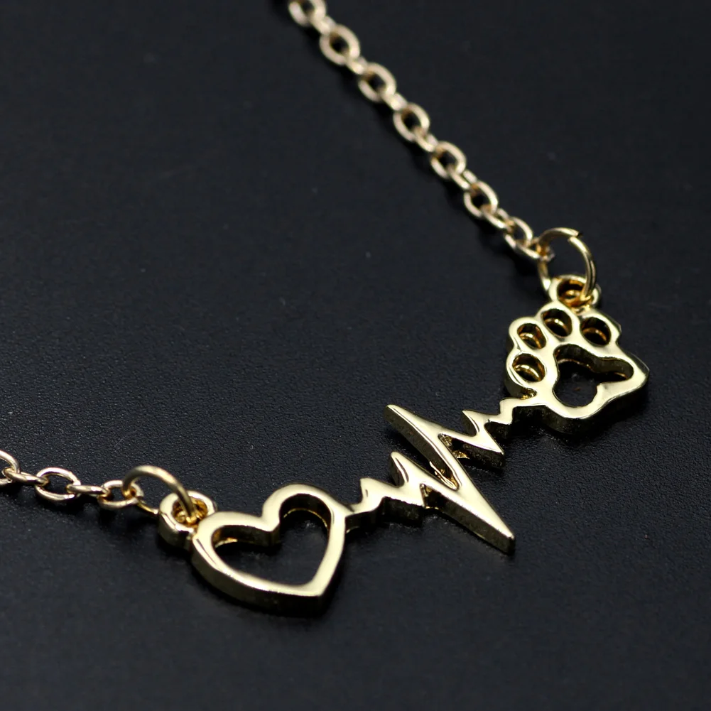 Животные любят кошек и собак лапы сердцебиение сердца ожерелья подвески