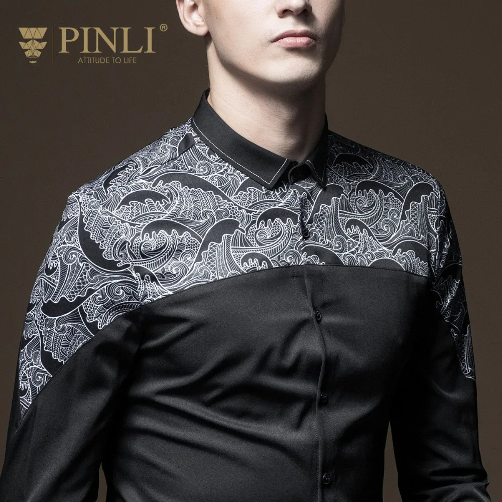 Camisa Social Blusas Pinli повседневные рубашки обычные продукты новая осенняя мужская одежда с длинными рукавами