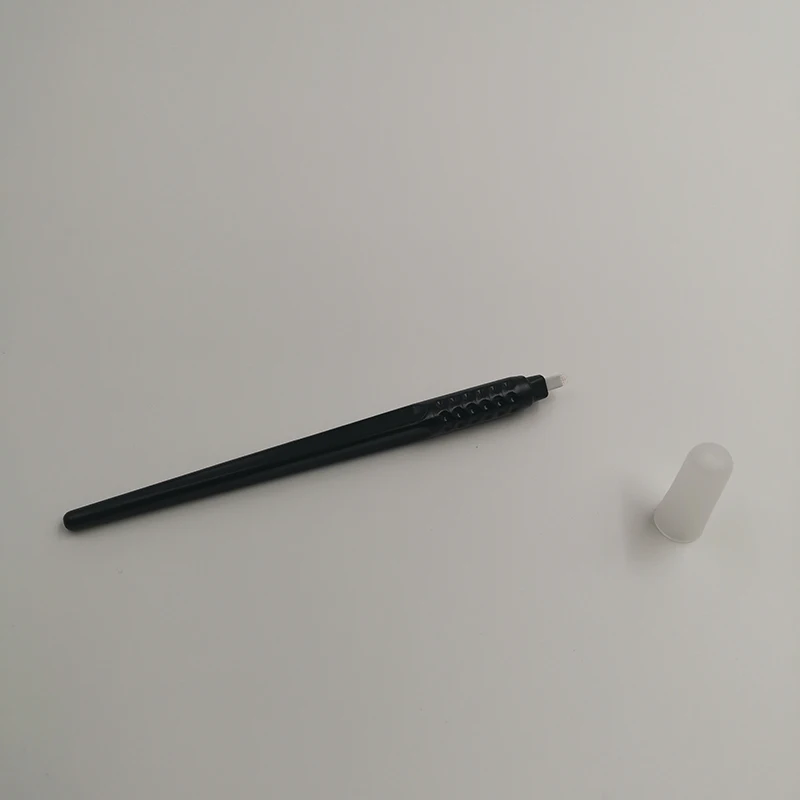 Новая одноразовая ручная тату ручка для бровей с черным лезвием 0 15 ММ 18U иглы