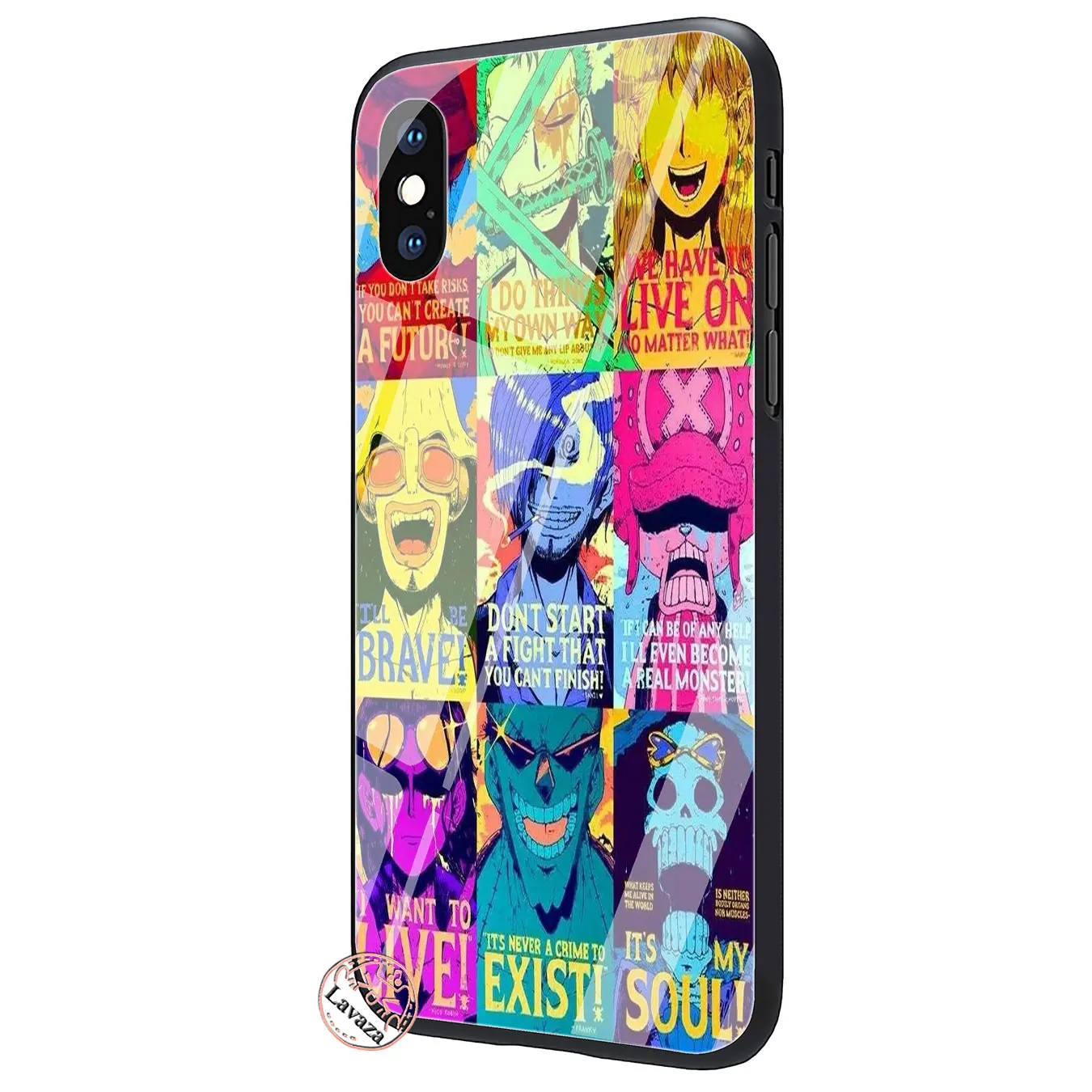 TG5 Lavaza one piece Luffy чехол для телефона из закаленного стекла для Apple iPhone XR X XS Max 8 7 6 6S Plus 5 5S SE 10 чехол s - Цвет: TG5