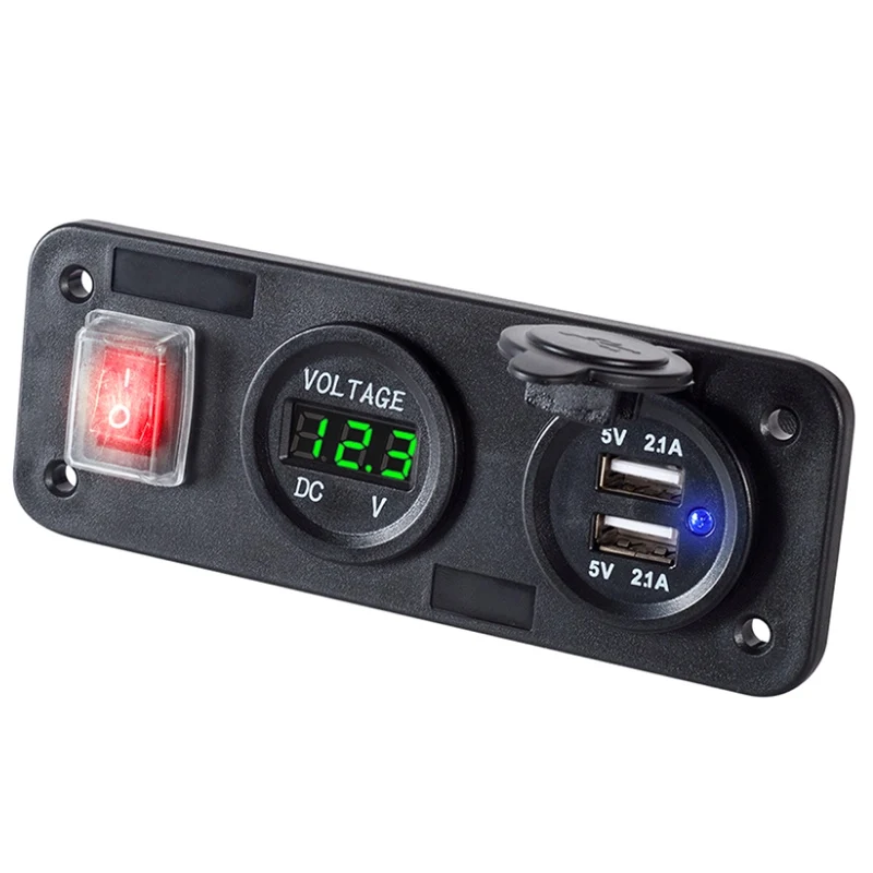 12 В двойной USB разъем сплиттер двигателя автомобиля независимый переключатель