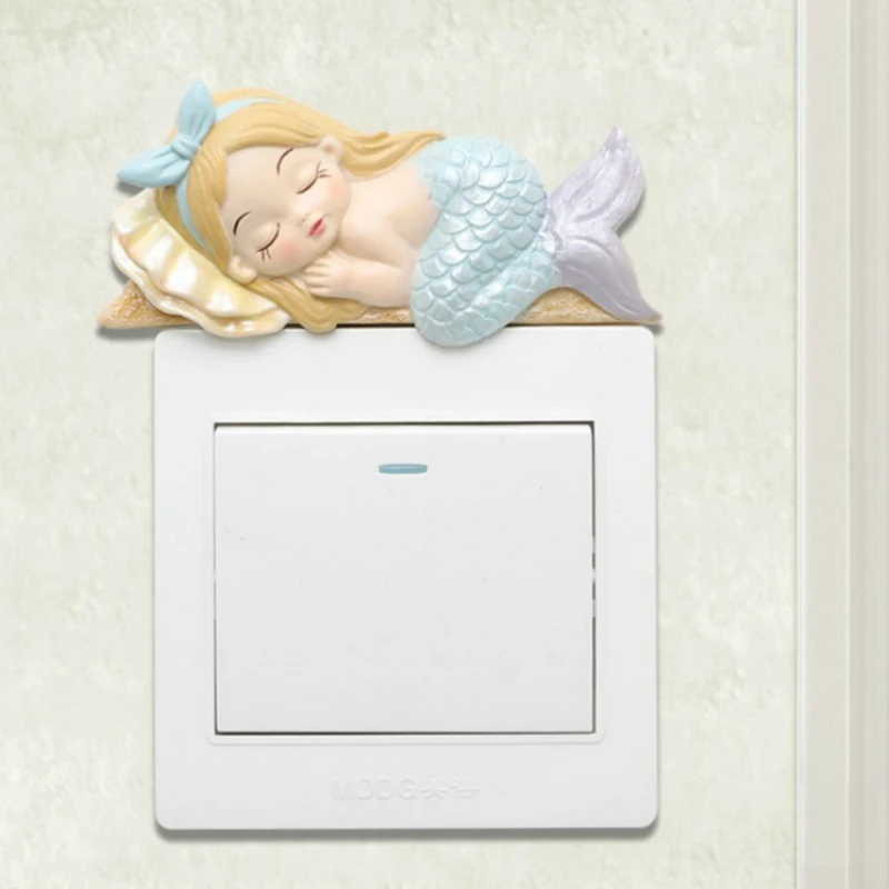 3d Русалка Декор распределительная коробка разъем настенные морские стикеры