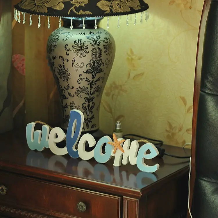 Деревянная дверная плитка в средиземноморском стиле табличка знак аксессуары