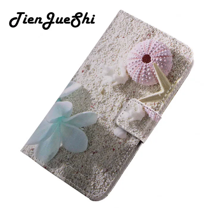 Sea Star TienJueShi модный защитный кожаный чехол-книжка с откидной крышкой, чехол-кошелек Etui, кожаный чехол для Philips Xenium x586 V377 S326 6500 V526 S386 - Цвет: Sea Star