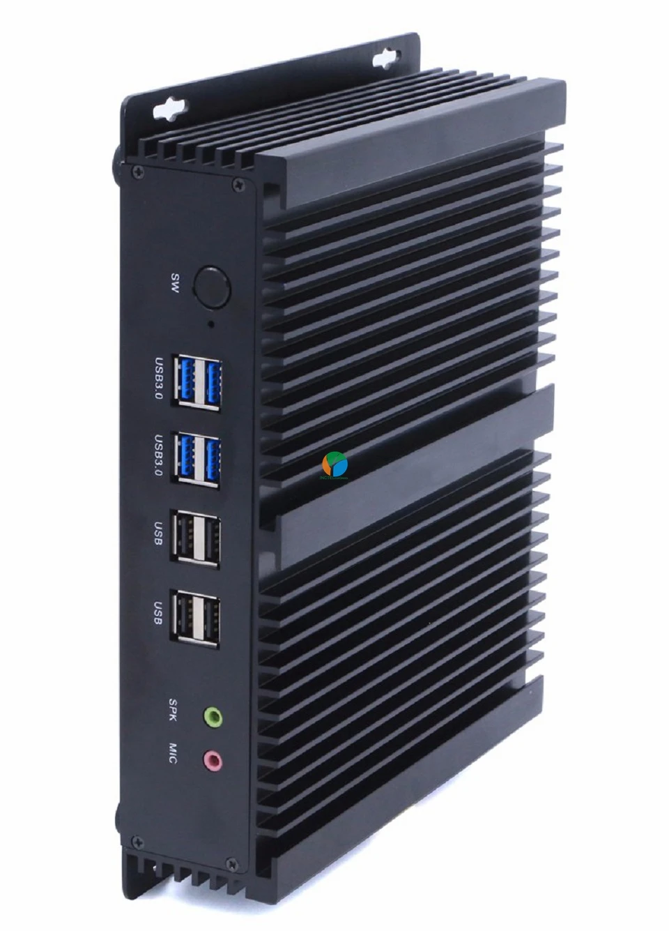 Причастником I4 промышленный Мини ПК с 6 COM 2 HDMI 2 Lan черный цвет Intel i3 4005u 4010u i5 4200u i7 4500u процессор