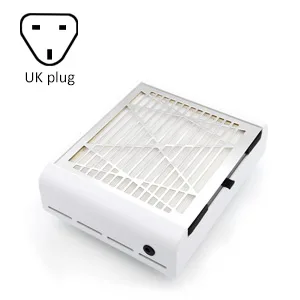 UK Plug Пылесборник для ногтей, пылесос, маникюрный салон, дизайн ногтей, пылеуловитель с мощным вентилятором, многоразовый фильтр - Цвет: UK Plug
