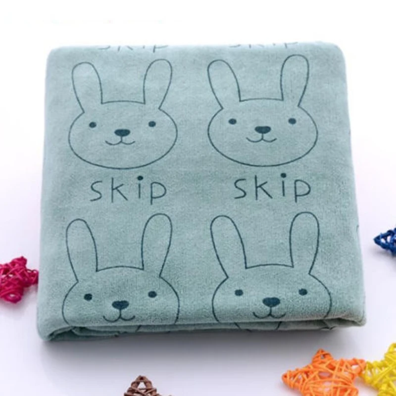 Полотенце для новорожденных из микрофибры с кроликом детское пляжное банное