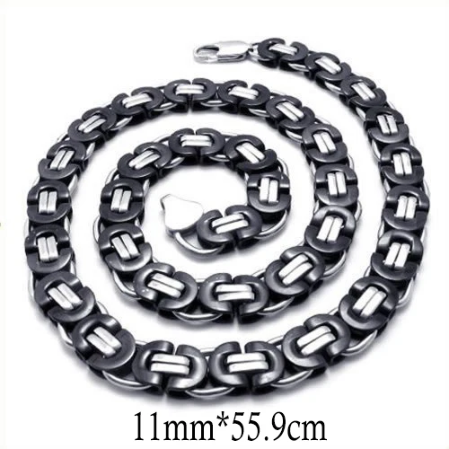 Широкое мужское ожерелье из нержавеющей стали длина 55 9 см ширина 1 см|stainless steel