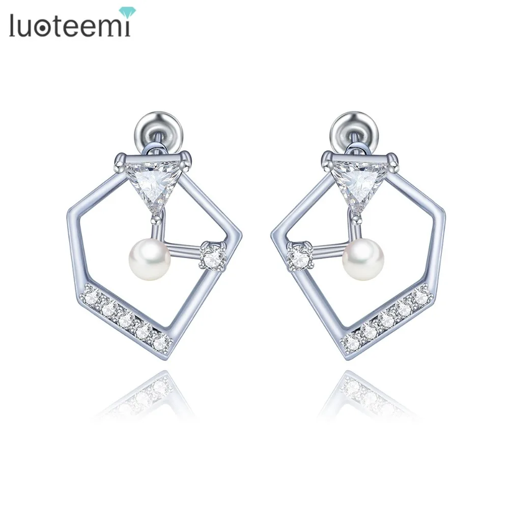 Luoteemi новый тонкий Для женщин белого золота Цвет Jewelry Очаровательный Уникальный