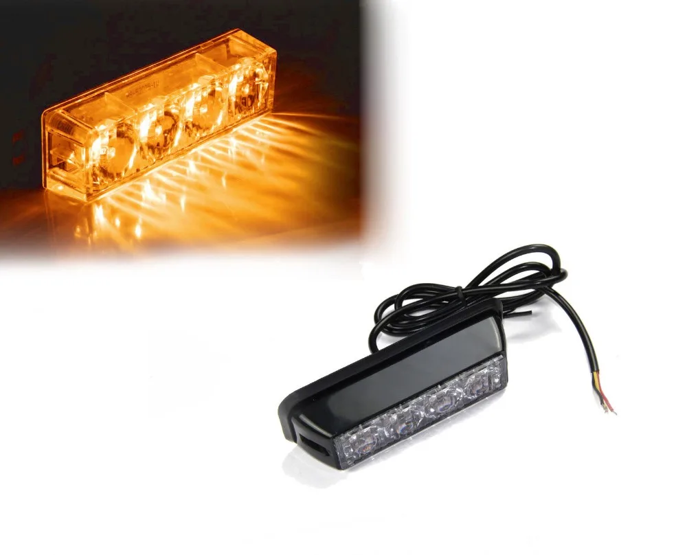 Аварийный сигнальный фонарь 4 светодиода Вт|amber amber|amber lightamber strobe light |