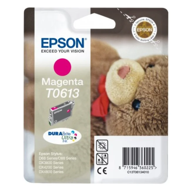 Epson Singlepack Magenta T0613 DURABrite Ultra Ink оригинал чернила на пигментной основе пурпурный -Stylus