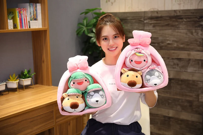 35 см Kawaii a nest плюшевые игрушки мягкие куклы из мультфильма Лев милый Единорог Собака Хаски мягкие игрушки свадебные подарки для детей Дети Девочка