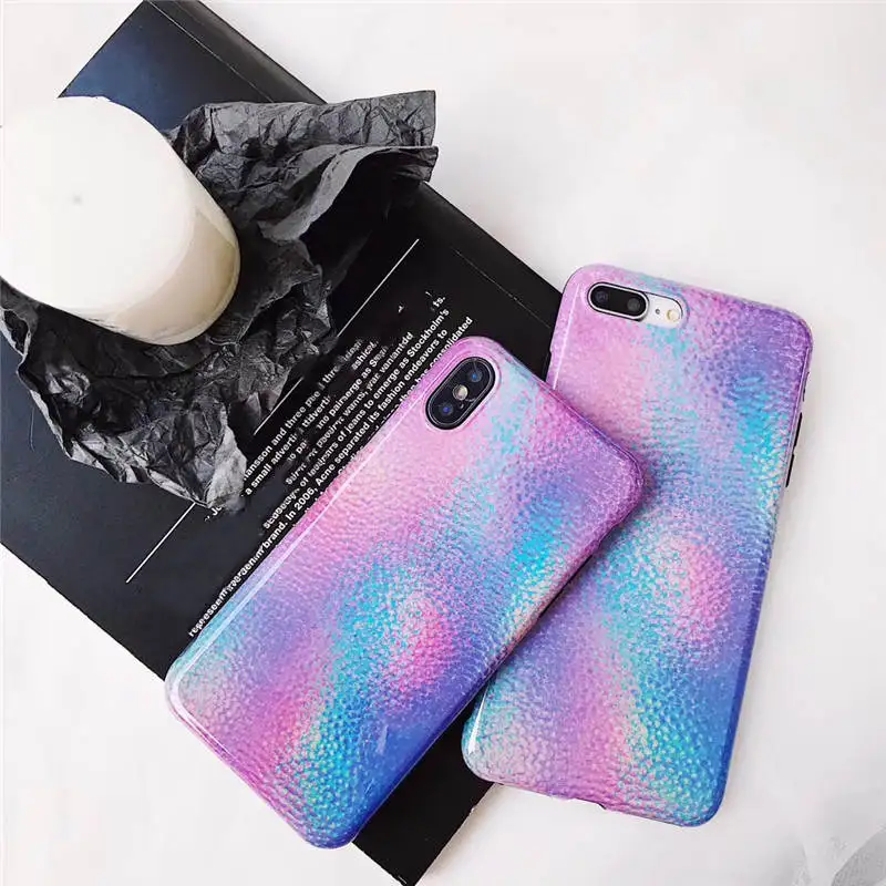 Мода Градиент лазерный Футляр фиолетового цвета для iphone X case 8 7 6 6s плюс | Мобильные