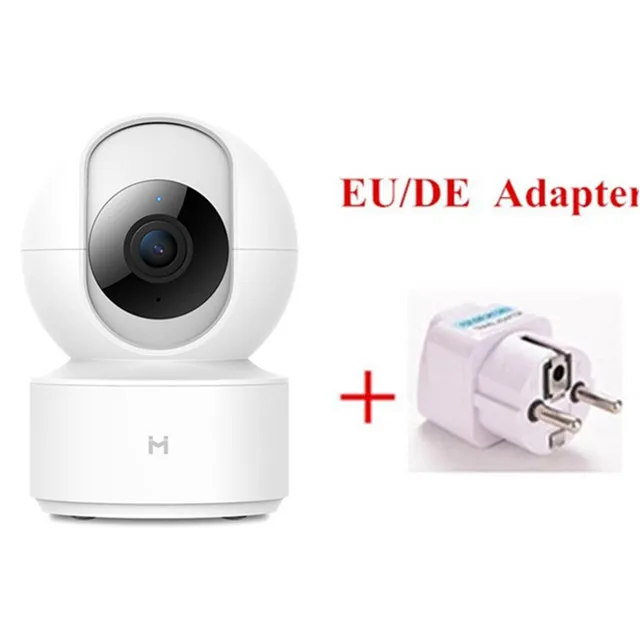add EU DE adapter Xiaomi PTZ камера 360 Угол веб-камера 1080P HD умная IP камера ночного видения Домашняя безопасность IP wifi камера xiaomi Детский Монитор Cam - Цвет: add EU DE adapter