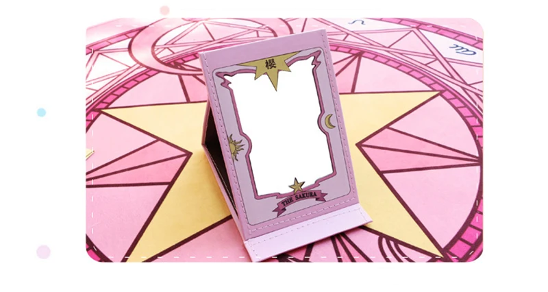 Большой Cardcaptor Sakura симпатичное зеркало для макияжа косметическое очень прозрачное зеркало для макияжа Зеркала для удобного романтического подарка карта Kuluo