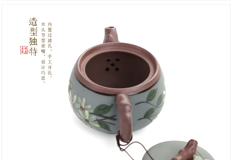 1 шт. керамическая супница в стиле орхидеи кунг-фу, чайный набор Gaiwan, чайный горшок, фиолетовая глиняная чаша, чайный сервиз