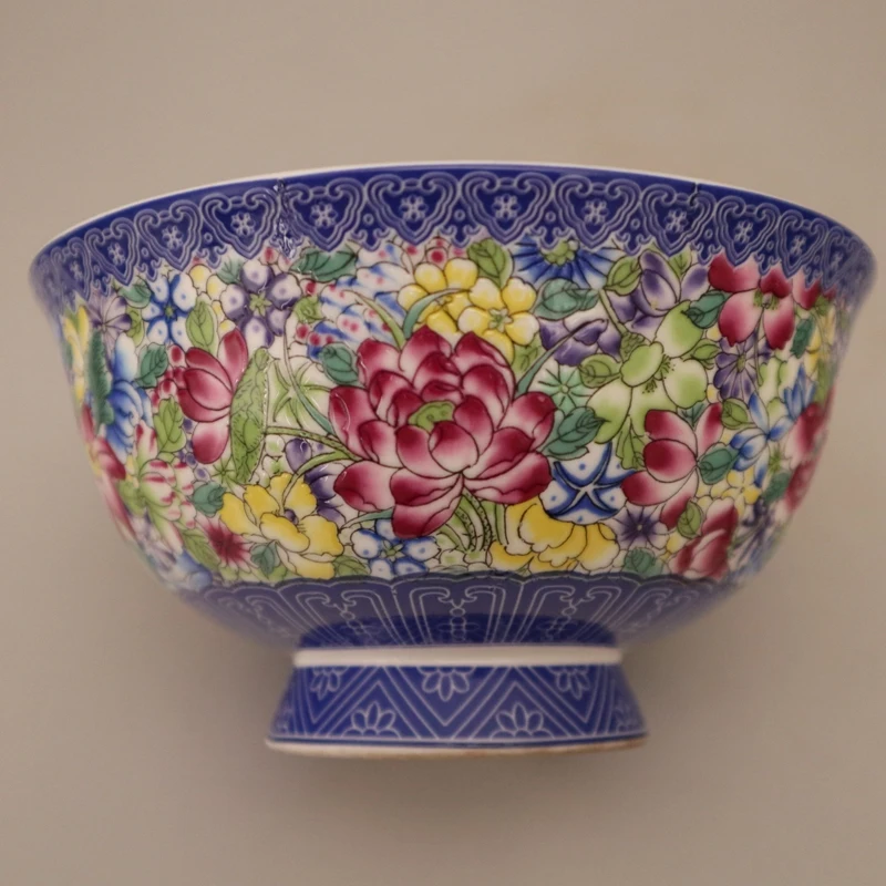 

Exquisite Chinese Famille Rose Porcelain Enamel Colorful Flowers Bowl
