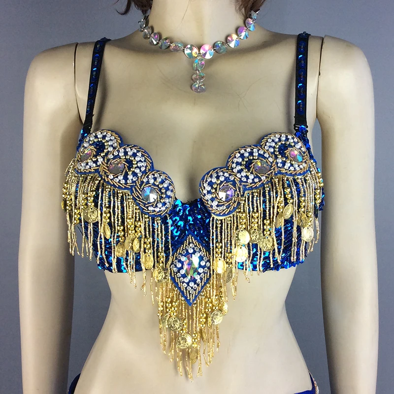 Женский костюм для танца живота ручной работы из бисера бара пояса и юбки 3