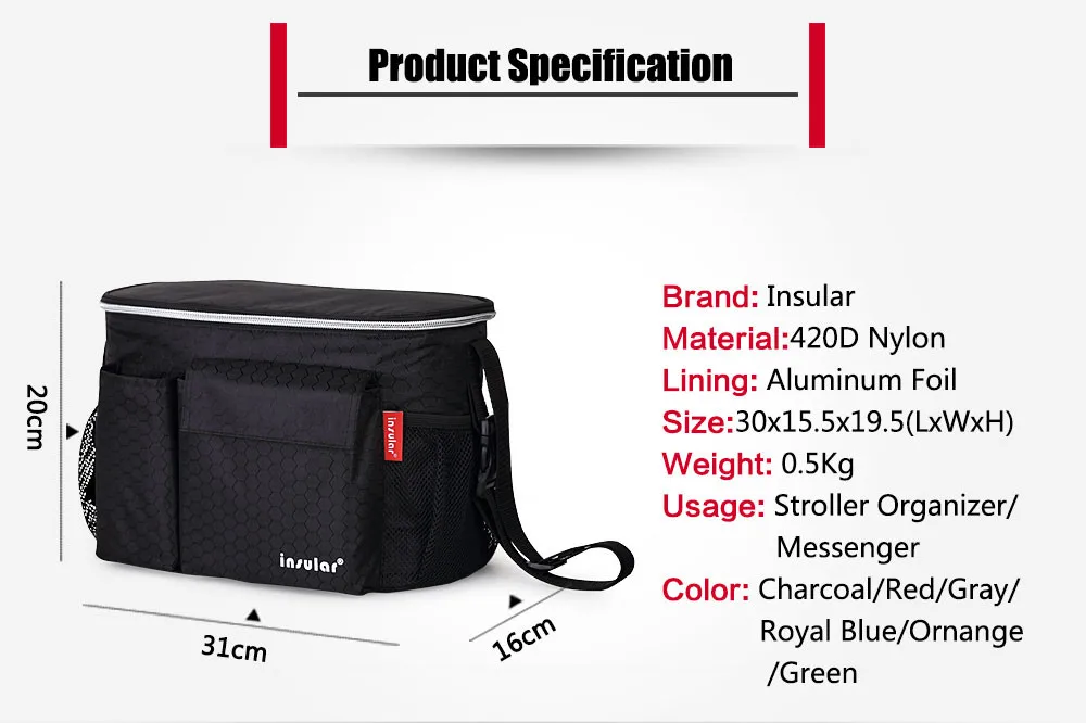 Водонепроницаемые сумки для детских колясок теплоизоляционные мешки пеленок