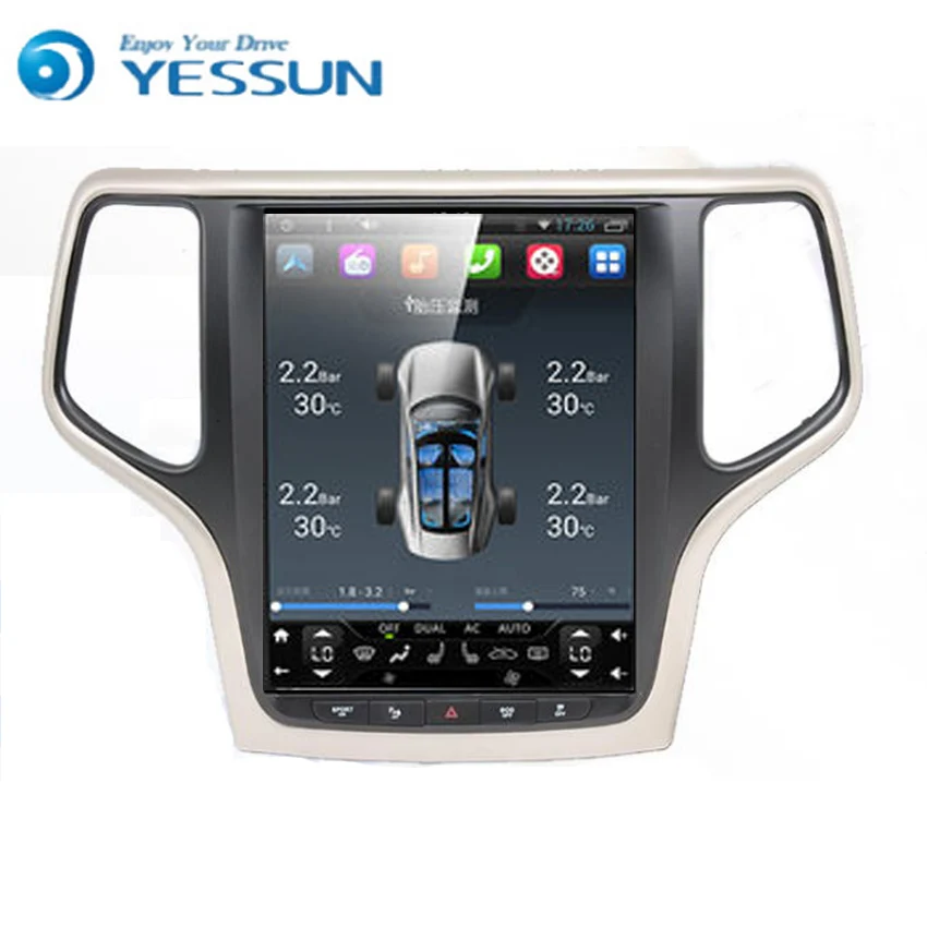 Yessun Android автомобильный навигатор gps для Jeep Grand Cherokee большой экран HD сенсорный экран Мультимедиа стерео плеер Аудио Видео Радио