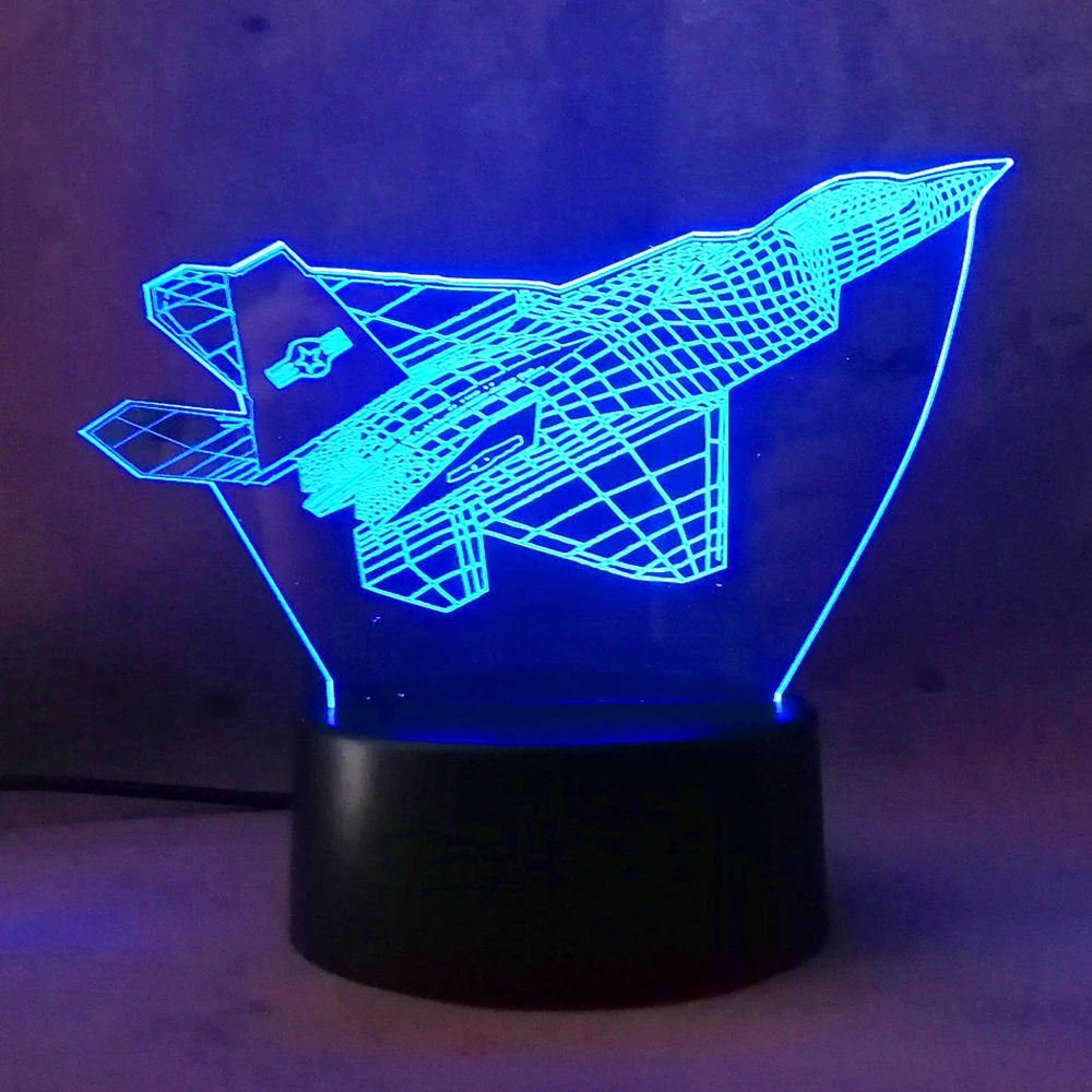 Крутая игрушка RC 3D модель самолетов креативная Ночная лампа сенсорная струйная