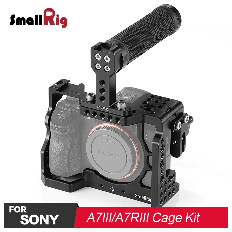 SmallRig A7M3 Камера клетка комплект для Sony A7R III/Melo III A7III Камера поставляется с hdmi-замком& резиновая Верхняя ручка