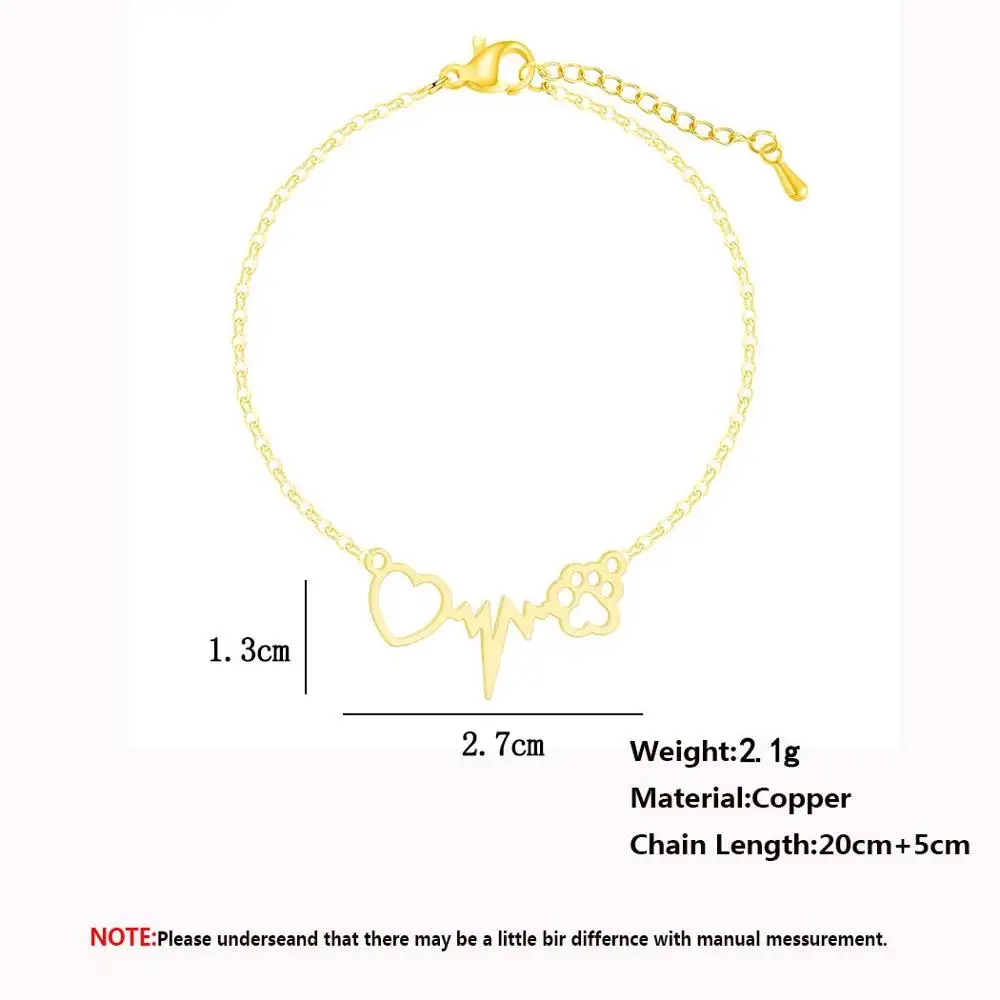 Chandler Love Lightning браслет с лапой нержавеющая сталь электрокардиограмма ECG Pulseira Feminina