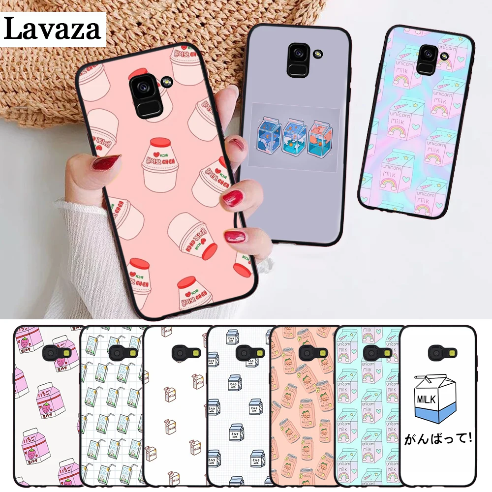 Kawaii японский молочный силиконовый чехол для Samsung A2 Core A3 A5 A6 Plus A7 A8 A9 A10 A30 A50 A60 A70 A10S
