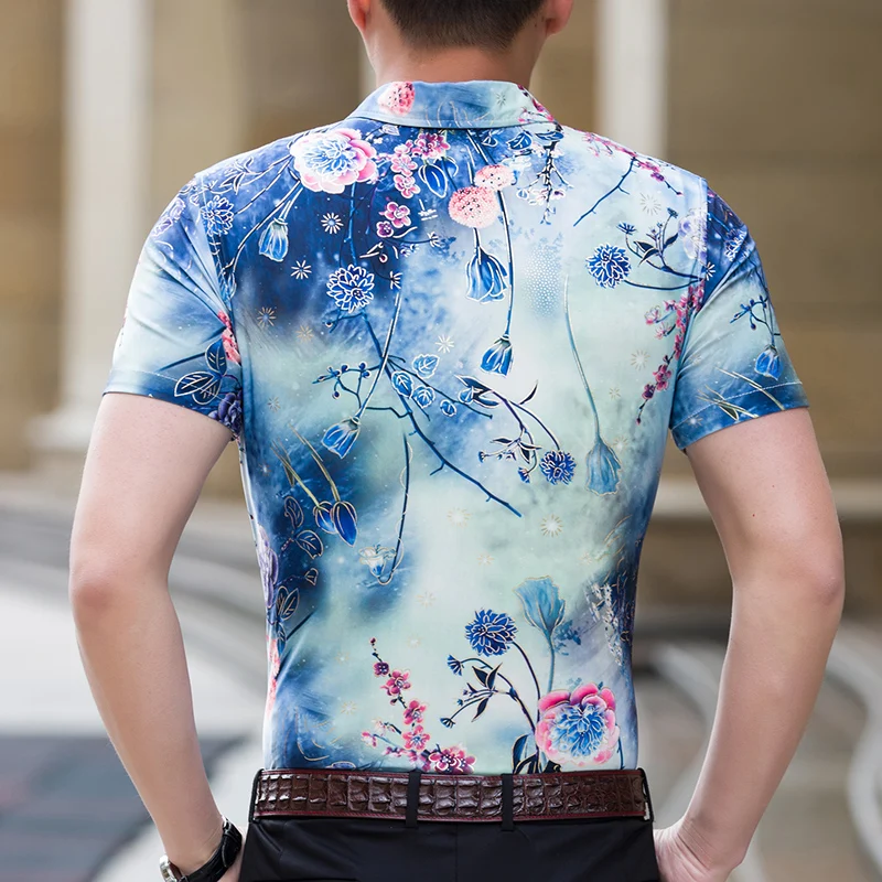 2017 новое поступление высококачественная повседневная синяя мужская рубашка с