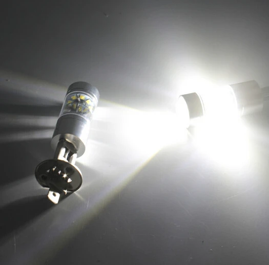 100 Вт H1 SMD LED Sharp 2828 Автомобиля лампа Противотуманных фар Авто лампы 12 В 24