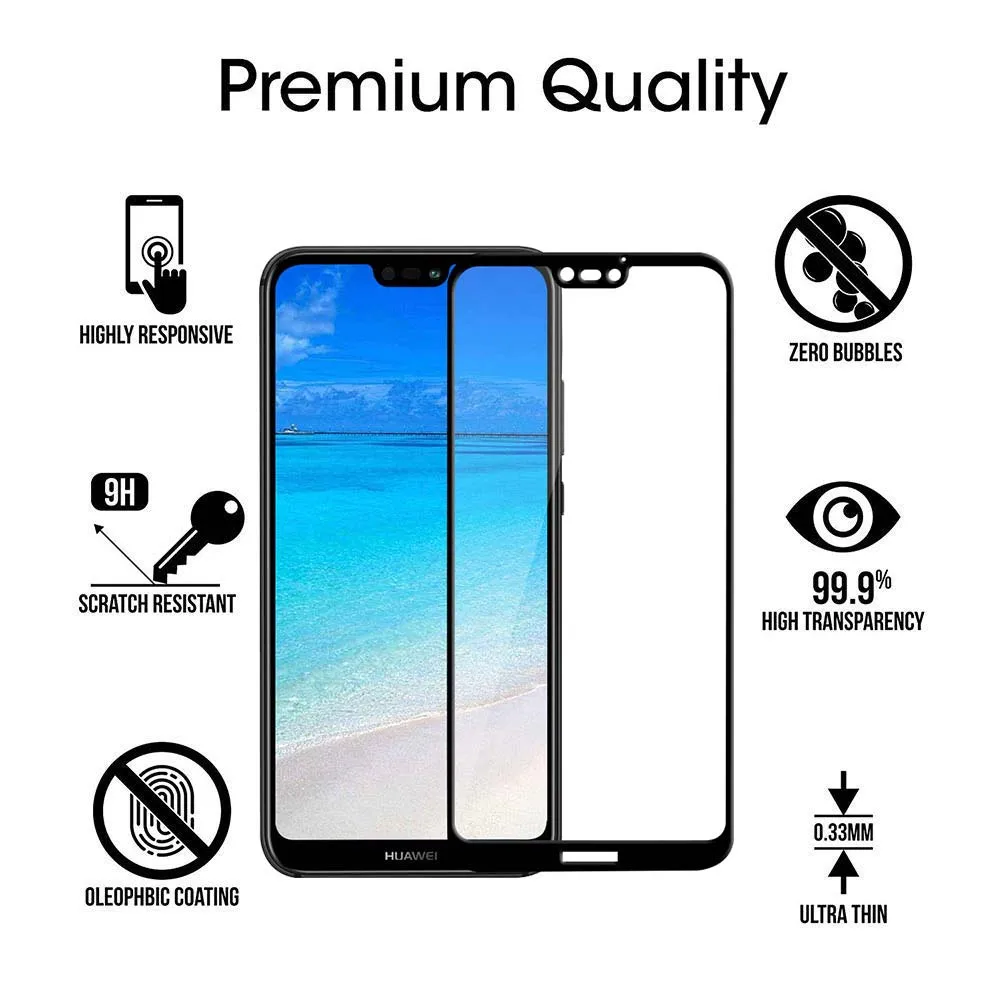9H Full Coverage Tempered Glass for Huawei P 20 lite Protective NOVA 3E Screen Protector | Мобильные телефоны и