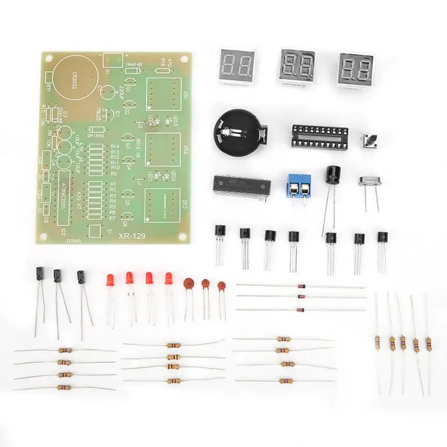 Светодиодные часы 9-12 в 6 цифросветодиодный светодиодных электронных часов набор