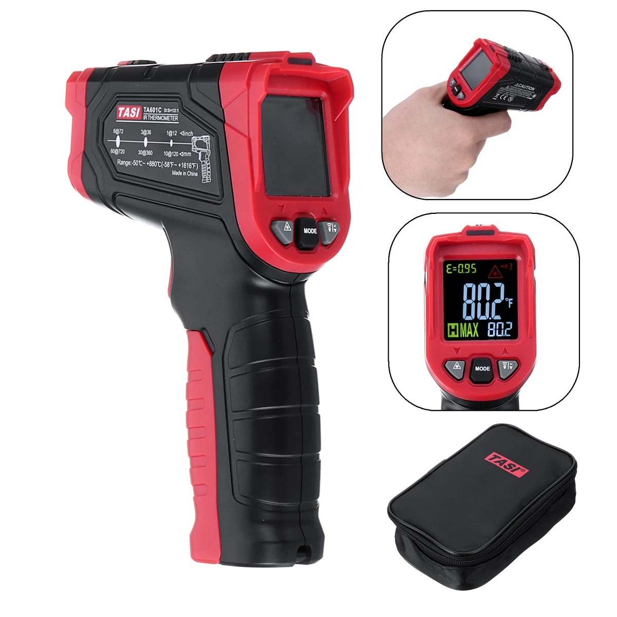 Цифровой инфракрасный термометр бесконтактный температурный пистолет лазерный