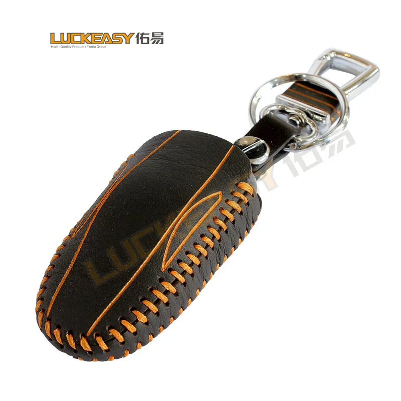 LUCKEASY кожаный чехол для Тесла модель s 2015 2016 ключа автомобиля key2a|Футляр