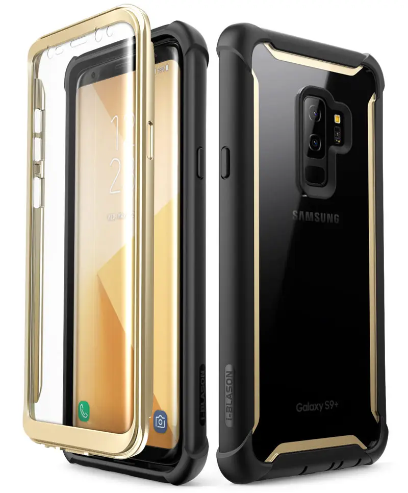 Gold Для samsung Galaxy S9 Plus чехол выпуск i-Blason Ares полный корпус Прочный Прозрачный Бампер чехол со встроенной защитной пленкой - Цвет: Gold