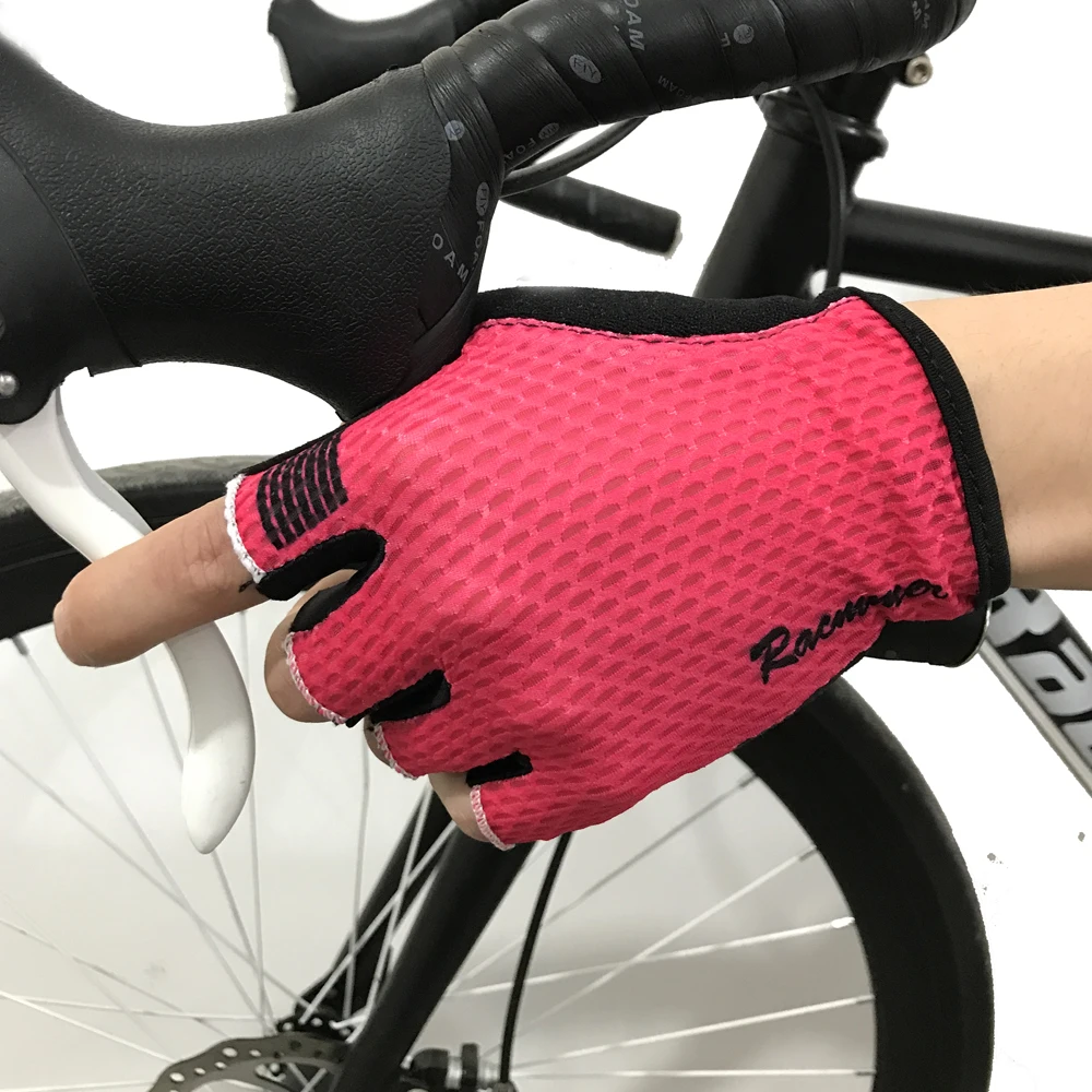 Велосипедные перчатки с открытыми пальцами из нейлона спортивные унисекс