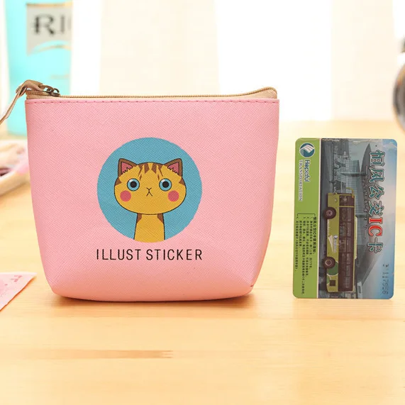 Новый Кошелек для монет женский мультяшный Кот водостойкий PU мини кошелек