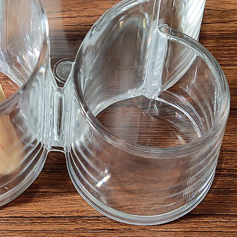 Clear Acrylic Makeup Brush Holder Desk Organizer Cosmetics Lip Eyeliner Storage Round Home Office Desktop | Дом и сад