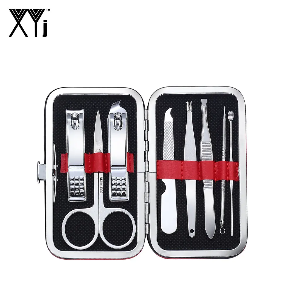 XYj Manicure Set 8 in 1 Multi-functional Pedicure Tools Nail Clippers Art Care with Simple Style Case | Красота и здоровье