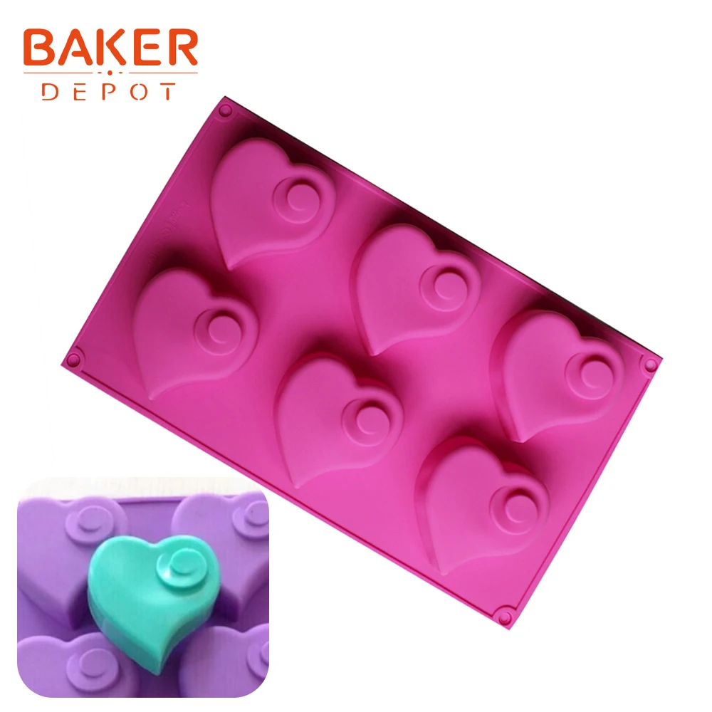 BAKER DEPOT силиконовая форма для выпечки тортов в форме сердца кондитерского пудинга