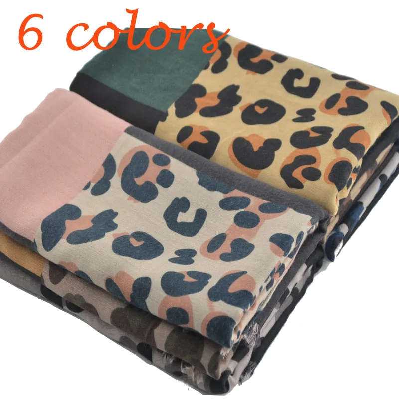 Зимний шарф с животным принтом leopardo echarpe femme шейный платок Леопардовый