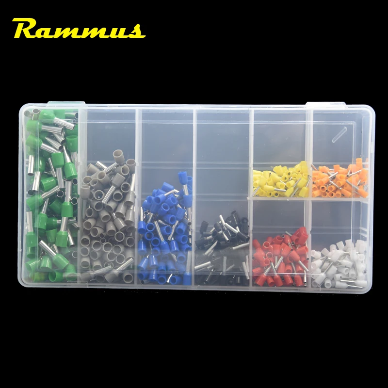 800pcs 22-10AWG Electrical Insulated Cord Pin End Terminal Bootlace Cooper Ferrules Kit Set Wire Cable Crimp Connector Tool |